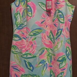 Lilly Pulitzer Kids Dress in Pink and Green Floral